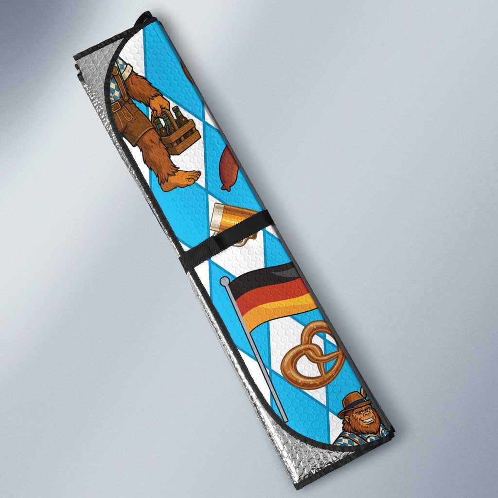 Funny Bigfoot Oktoberfest Auto Sun Shade Sasquatch Beer Pretzel Bavarian - Wonder Print Shop