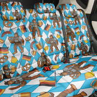 Funny Bigfoot Oktoberfest Back Car Seat Cover Sasquatch Beer Pretzel Bavarian - Wonder Print Shop