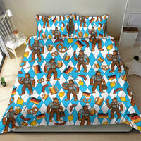 Funny Bigfoot Oktoberfest Bedding Set Sasquatch Beer Pretzel Bavarian - Wonder Print Shop