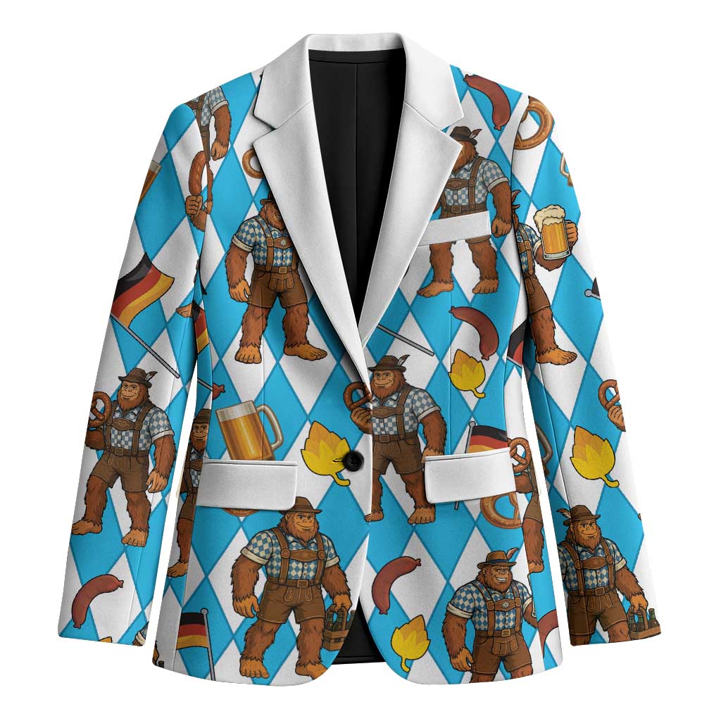 Funny Bigfoot Oktoberfest Blazer Sasquatch Beer Pretzel Bavarian - Wonder Print Shop