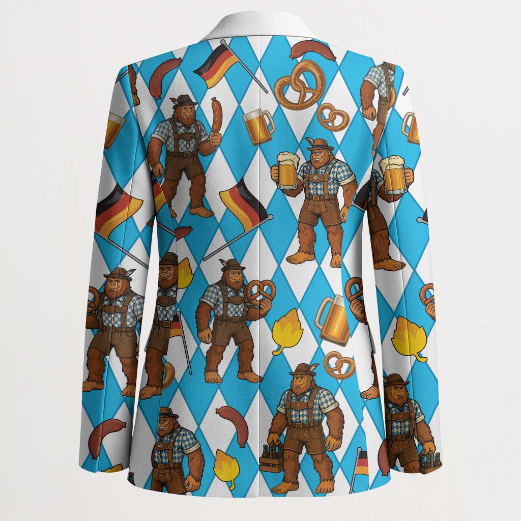 Funny Bigfoot Oktoberfest Blazer Sasquatch Beer Pretzel Bavarian - Wonder Print Shop