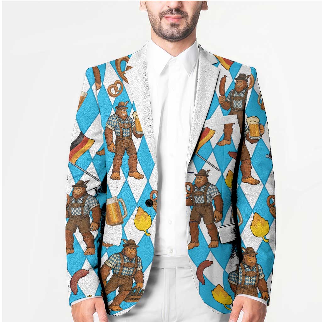 Funny Bigfoot Oktoberfest Blazer Sasquatch Beer Pretzel Bavarian - Wonder Print Shop