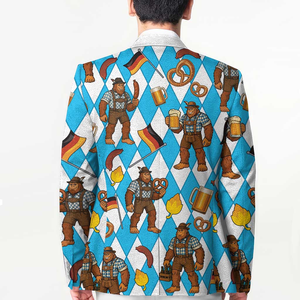 Funny Bigfoot Oktoberfest Blazer Sasquatch Beer Pretzel Bavarian - Wonder Print Shop