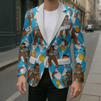 Funny Bigfoot Oktoberfest Blazer Sasquatch Beer Pretzel Bavarian - Wonder Print Shop