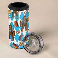 Funny Bigfoot Oktoberfest 4 in 1 Can Cooler Tumbler Sasquatch Beer Pretzel Bavarian - Wonder Print Shop