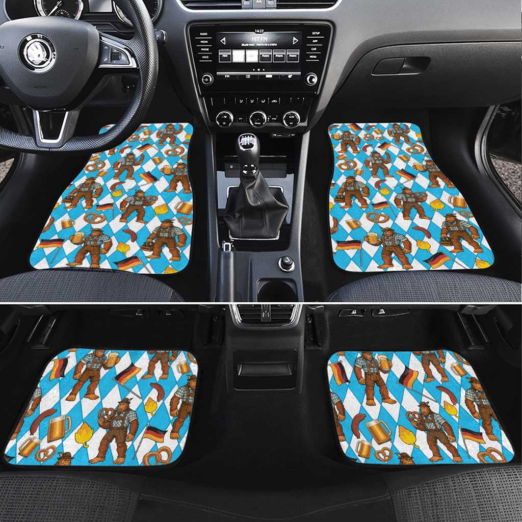 Funny Bigfoot Oktoberfest Car Mats Sasquatch Beer Pretzel Bavarian - Wonder Print Shop