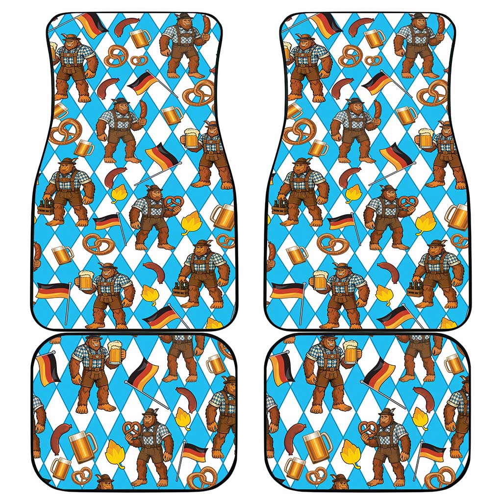Funny Bigfoot Oktoberfest Car Mats Sasquatch Beer Pretzel Bavarian - Wonder Print Shop