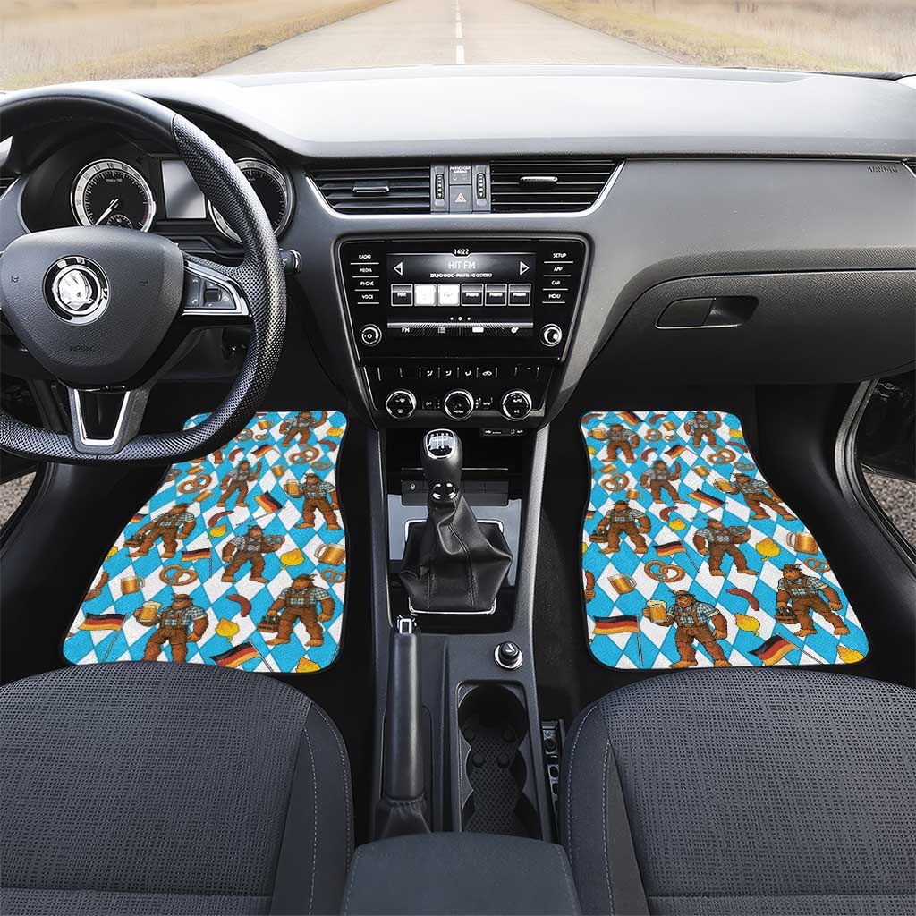 Funny Bigfoot Oktoberfest Car Mats Sasquatch Beer Pretzel Bavarian - Wonder Print Shop