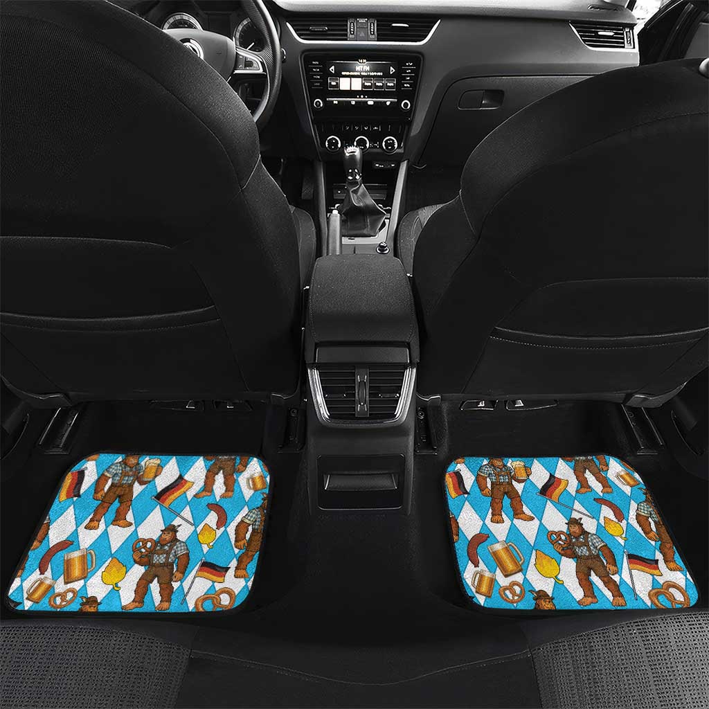 Funny Bigfoot Oktoberfest Car Mats Sasquatch Beer Pretzel Bavarian - Wonder Print Shop