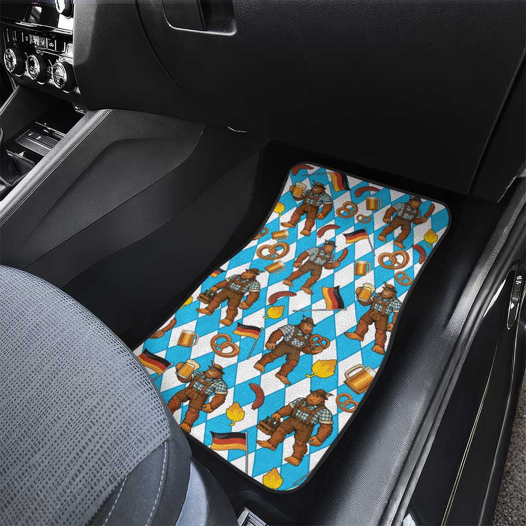 Funny Bigfoot Oktoberfest Car Mats Sasquatch Beer Pretzel Bavarian - Wonder Print Shop