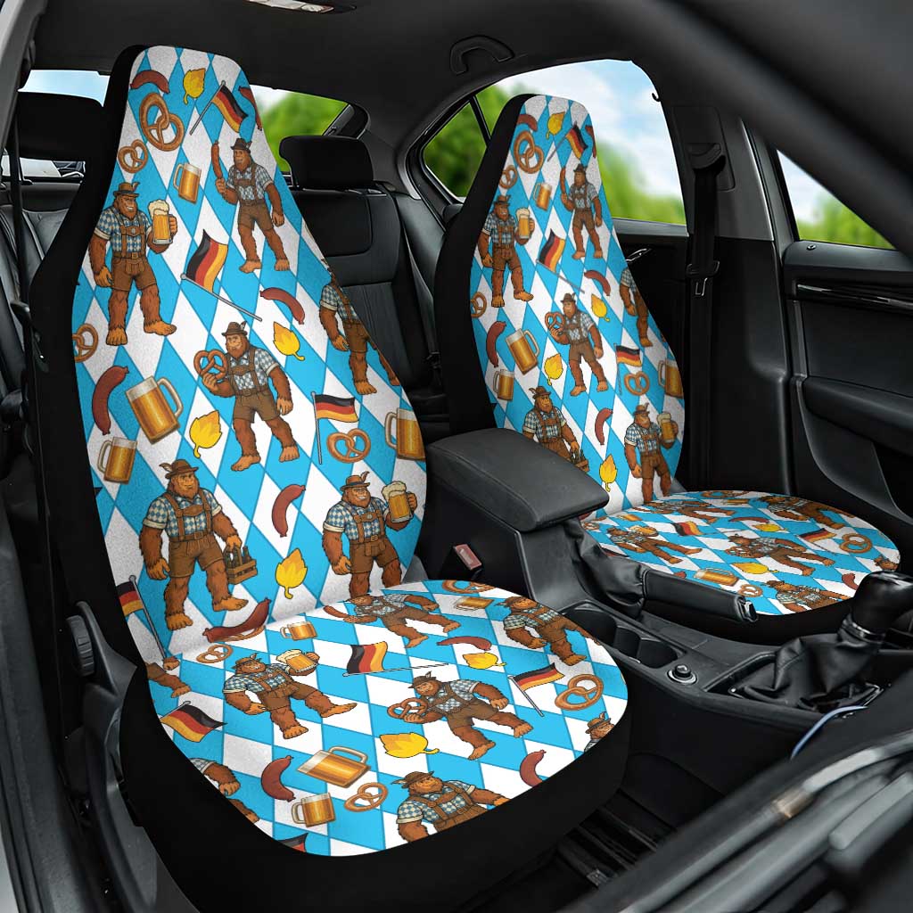 Funny Bigfoot Oktoberfest Car Seat Cover Sasquatch Beer Pretzel Bavarian - Wonder Print Shop