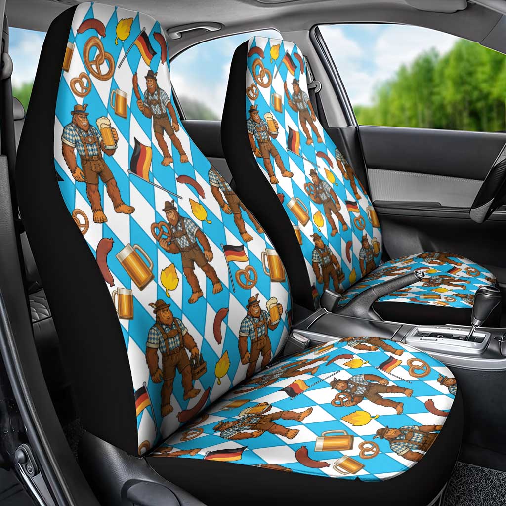 Funny Bigfoot Oktoberfest Car Seat Cover Sasquatch Beer Pretzel Bavarian - Wonder Print Shop