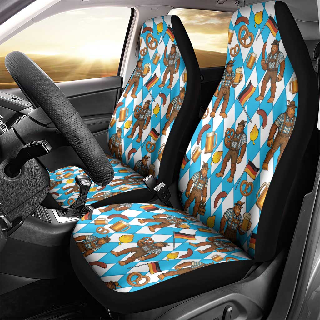 Funny Bigfoot Oktoberfest Car Seat Cover Sasquatch Beer Pretzel Bavarian - Wonder Print Shop