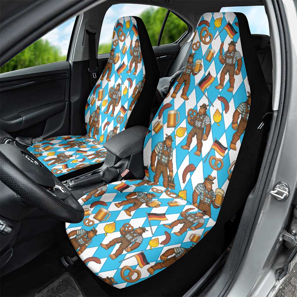 Funny Bigfoot Oktoberfest Car Seat Cover Sasquatch Beer Pretzel Bavarian - Wonder Print Shop