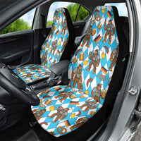 Funny Bigfoot Oktoberfest Car Seat Cover Sasquatch Beer Pretzel Bavarian - Wonder Print Shop