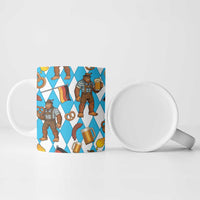 Funny Bigfoot Oktoberfest Ceramic Mug Sasquatch Beer Pretzel Bavarian - Wonder Print Shop