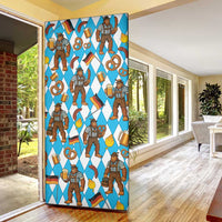 Funny Bigfoot Oktoberfest Door Cover Sasquatch Beer Pretzel Bavarian - Wonder Print Shop
