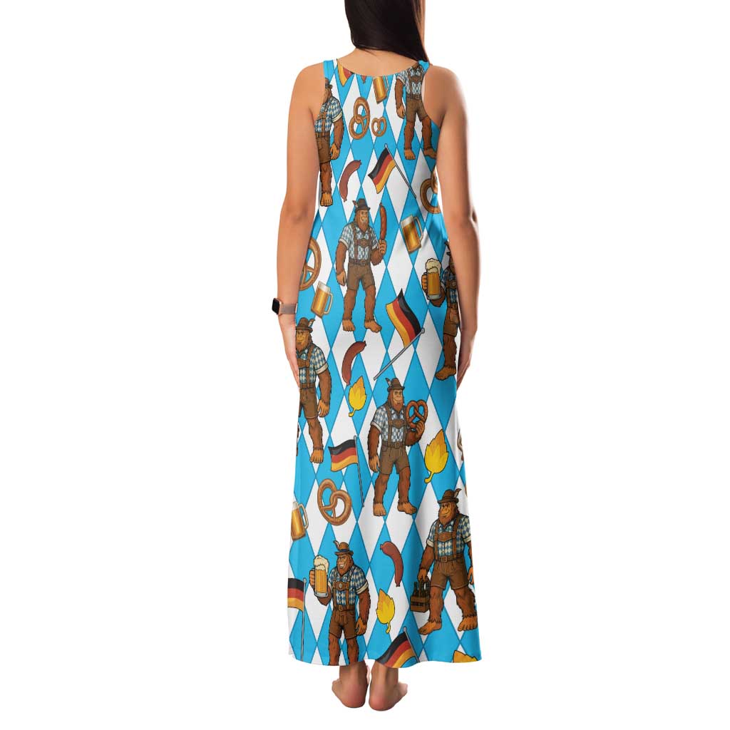 Funny Bigfoot Oktoberfest Family Matching Tank Maxi Dress and Hawaiian Shirt Sasquatch Beer Pretzel Bavarian - Wonder Print Shop