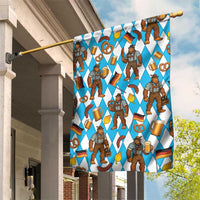 Funny Bigfoot Oktoberfest Garden Flag Sasquatch Beer Pretzel Bavarian - Wonder Print Shop