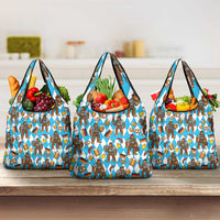 Funny Bigfoot Oktoberfest Grocery Bag Sasquatch Beer Pretzel Bavarian - Wonder Print Shop