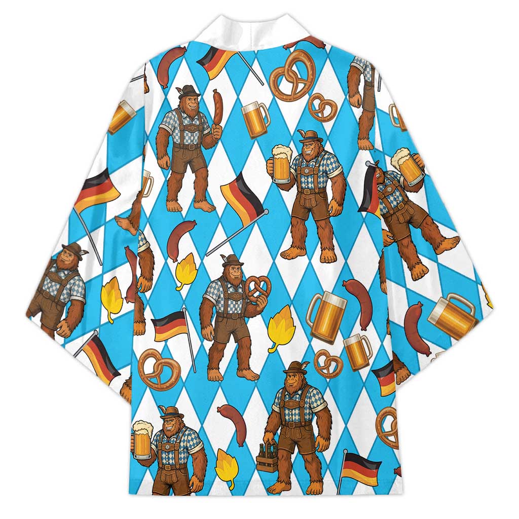 Funny Bigfoot Oktoberfest Kimono Sasquatch Beer Pretzel Bavarian - Wonder Print Shop