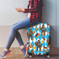 Funny Bigfoot Oktoberfest Luggage Cover Sasquatch Beer Pretzel Bavarian - Wonder Print Shop