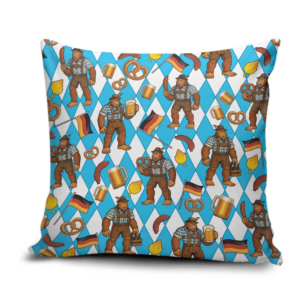 Funny Bigfoot Oktoberfest Pillow Cover Sasquatch Beer Pretzel Bavarian - Wonder Print Shop