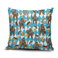 Funny Bigfoot Oktoberfest Pillow Cover Sasquatch Beer Pretzel Bavarian - Wonder Print Shop