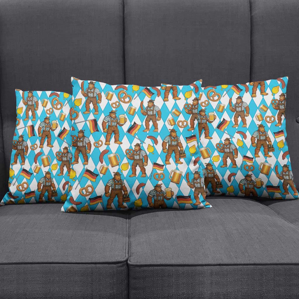 Funny Bigfoot Oktoberfest Pillow Cover Sasquatch Beer Pretzel Bavarian - Wonder Print Shop