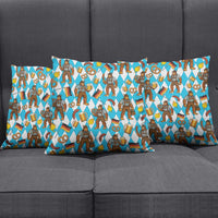 Funny Bigfoot Oktoberfest Pillow Cover Sasquatch Beer Pretzel Bavarian - Wonder Print Shop