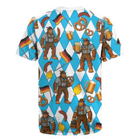 Funny Bigfoot Oktoberfest Rugby Jersey Sasquatch Beer Pretzel Bavarian - Wonder Print Shop