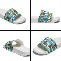 Funny Bigfoot Oktoberfest Slide Sandals Sasquatch Beer Pretzel Bavarian - Wonder Print Shop