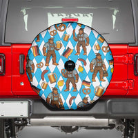 Funny Bigfoot Oktoberfest Spare Tire Cover Sasquatch Beer Pretzel Bavarian - Wonder Print Shop