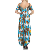 Funny Bigfoot Oktoberfest Summer Maxi Dress Sasquatch Beer Pretzel Bavarian - Wonder Print Shop