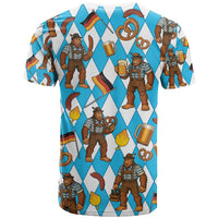 Funny Bigfoot Oktoberfest T Shirt Sasquatch Beer Pretzel Bavarian - Wonder Print Shop