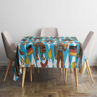 Funny Bigfoot Oktoberfest Tablecloth Sasquatch Beer Pretzel Bavarian - Wonder Print Shop