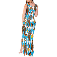 Funny Bigfoot Oktoberfest Tank Maxi Dress Sasquatch Beer Pretzel Bavarian - Wonder Print Shop