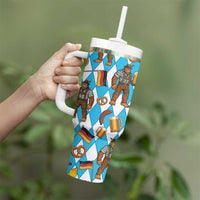 Funny Bigfoot Oktoberfest Tumbler With Handle Sasquatch Beer Pretzel Bavarian - Wonder Print Shop