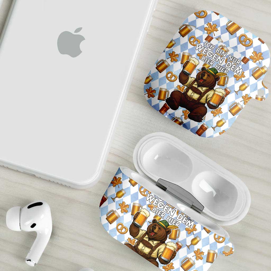 Funny Beer Oktoberfest AirPods Case Ich Bin Nur Wegen Dem Bier Hier - Wonder Print Shop