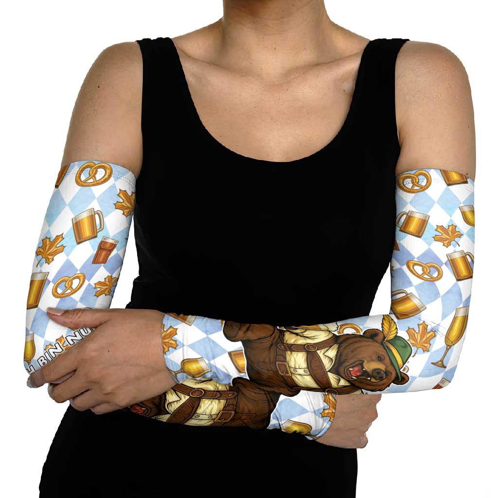 Funny Beer Oktoberfest Arm Sleeves Ich Bin Nur Wegen Dem Bier Hier - Wonder Print Shop