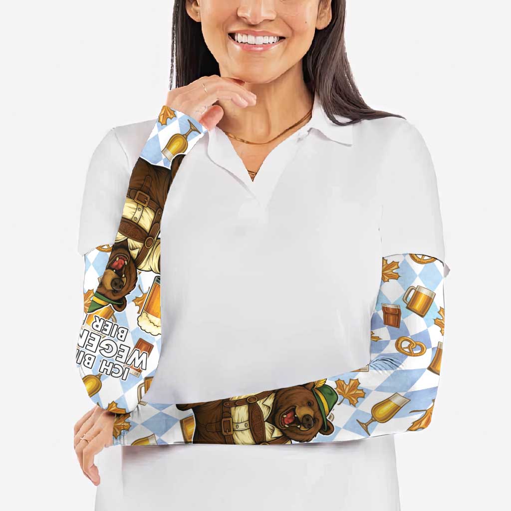 Funny Beer Oktoberfest Arm Sleeves Ich Bin Nur Wegen Dem Bier Hier - Wonder Print Shop