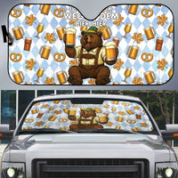 Funny Beer Oktoberfest Auto Sun Shade Ich Bin Nur Wegen Dem Bier Hier - Wonder Print Shop
