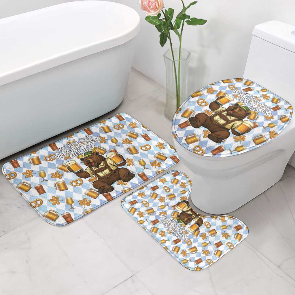 Funny Beer Oktoberfest Bathroom Set Ich Bin Nur Wegen Dem Bier Hier - Wonder Print Shop