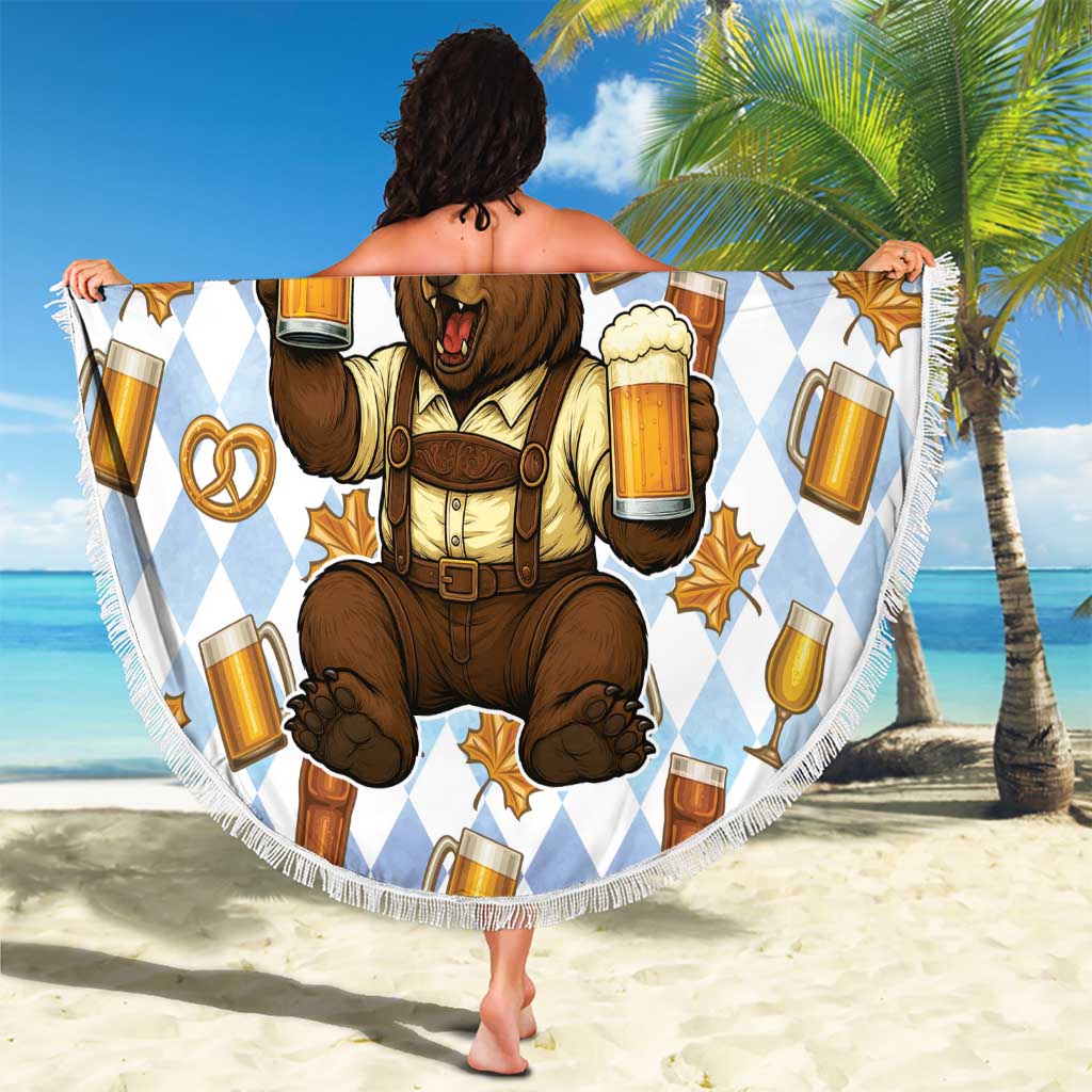 Funny Beer Oktoberfest Beach Blanket Ich Bin Nur Wegen Dem Bier Hier - Wonder Print Shop