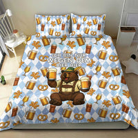 Funny Beer Oktoberfest Bedding Set Ich Bin Nur Wegen Dem Bier Hier - Wonder Print Shop