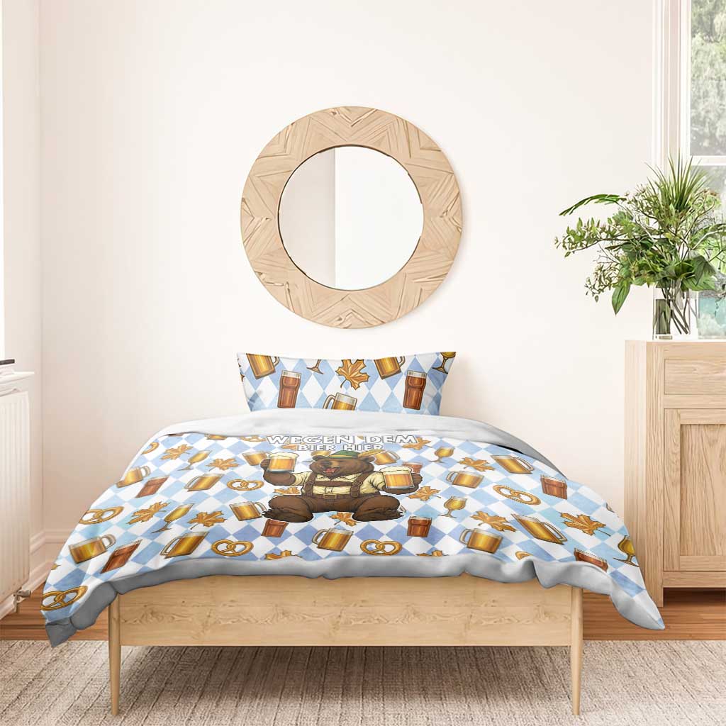 Funny Beer Oktoberfest Bedding Set Ich Bin Nur Wegen Dem Bier Hier - Wonder Print Shop