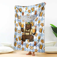 Funny Beer Oktoberfest Blanket Ich Bin Nur Wegen Dem Bier Hier - Wonder Print Shop
