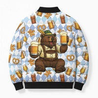 Funny Beer Oktoberfest Bomber Puffer Jacket Ich Bin Nur Wegen Dem Bier Hier - Wonder Print Shop