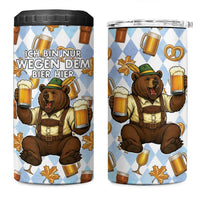 Funny Beer Oktoberfest 4 in 1 Can Cooler Tumbler Ich Bin Nur Wegen Dem Bier Hier - Wonder Print Shop