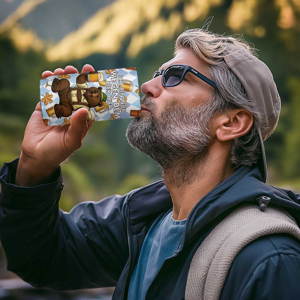 Funny Beer Oktoberfest 4 in 1 Can Cooler Tumbler Ich Bin Nur Wegen Dem Bier Hier - Wonder Print Shop